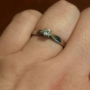 0.25 carat 14k white gold engagement ring